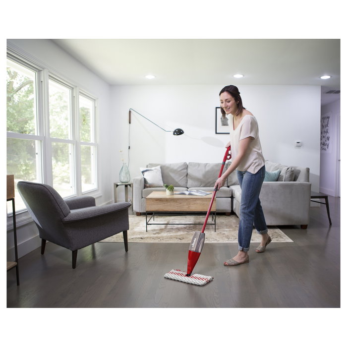 Vileda 1.2 Spray Max - Fregona de Microfibra para Limpieza en Seco y Húmedo - Para Plástico, Laminado y Madera - Color Rojo y Blanco - 1 Unidad en Caja