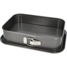 Birkmann BIR4026883881716 Molde rectangular para hornear con base desmontable, Acero al carbono Antiadherente 34 x 23,5 x 8 cm