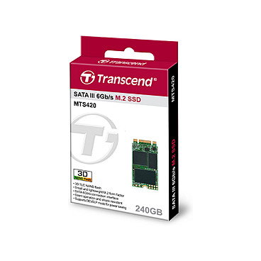 Transcend 240GB M.2 2242 SATA3 TLC SSD, Memoria 3D NAND Transcend 240GB M.2 2242 SATA3 TLC SSD, Memoria 3D NAND
