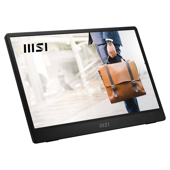 MSI PRO MP161 E2 Monitor Portátil 15.6 Pulgadas FHD IPS, USB-C, Mini HDMI, Altavoz, 1920 x 1080 px, 16:9