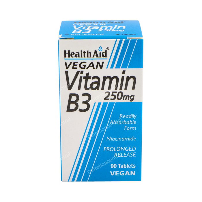 HEALTH AID Vitamina B3 (Niacinamida) 250mg, 90 comprimidos