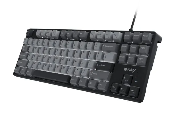 Fury Kanabo K2 Teclado Mecánico USB Layout US Blanco Iluminación Blanco Negro Gris