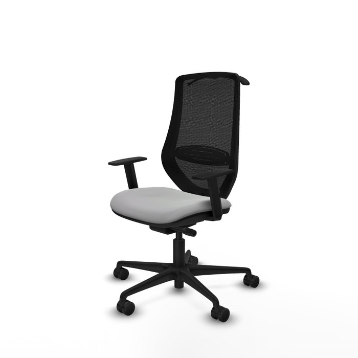 PIQUERAS Y CRESPO Silla de oficina Mardos Gris claro/Negro con mecanismo Sincro/Traslack