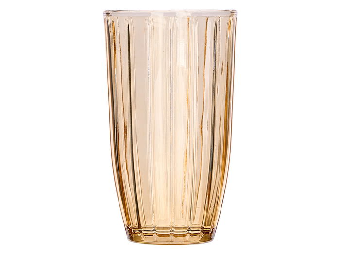 Vivalto Vaso Alto Rayas Ambar 440 ml 8 x 14 x 8 cm (Set de 24)