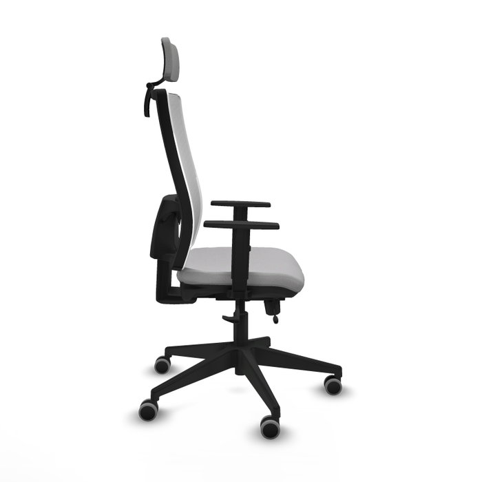 PIQUERAS Y CRESPO Silla de oficina Horna con mecanismo Sincro/Traslack, Gris claro/Blanco PIQUERAS Y CRESPO Silla de oficina Horna con mecanismo Sincro/Traslack, Gris claro/Blanco