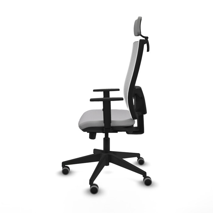 PIQUERAS Y CRESPO Silla de oficina Horna con mecanismo Sincro/Traslack, Gris claro/Blanco PIQUERAS Y CRESPO Silla de oficina Horna con mecanismo Sincro/Traslack, Gris claro/Blanco