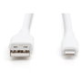 Digitus Cable USB 2.0 Tipo A a Lightning de Silicona 2m Blanco MFi