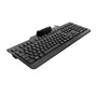 Cherry JK-A0400EU-2 Teclado de Oficina USB, Interruptor de Membrana, Diseño QWERTY Inglés EE. UU., Formato Completo 105 Teclas, Color Negro