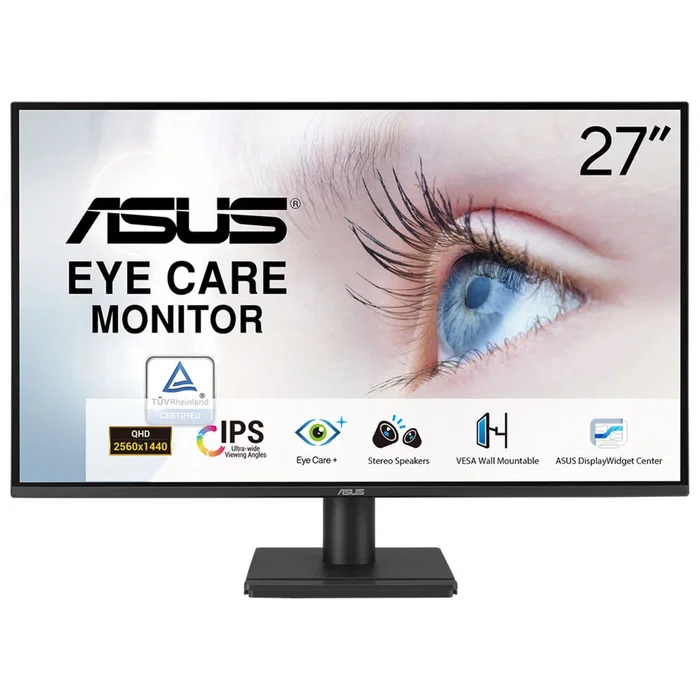 Asus VA27AQ Monitor Profesional 27 pulg QHD IPS Negro