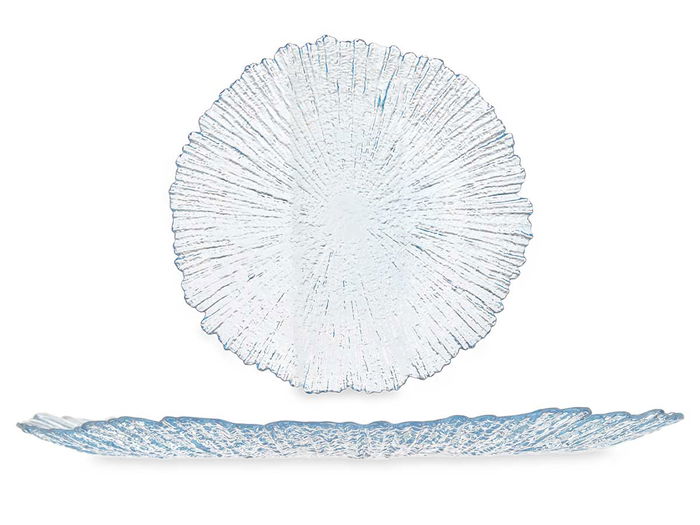 Vivalto Bajo Plato 32 cm Azul de Cristal (Set de 12) Vivalto Bajo Plato 32 cm Azul de Cristal (Set de 12)