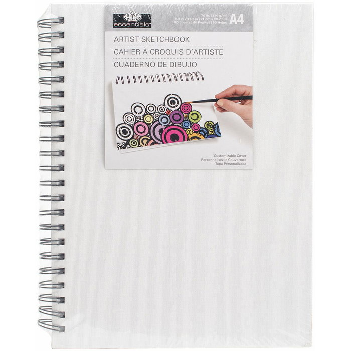 Royal Langnickel Cuaderno de Bocetos A4 con Cubierta de Lona y Espiral Royal Langnickel Cuaderno de Bocetos A4 con Cubierta de Lona y Espiral