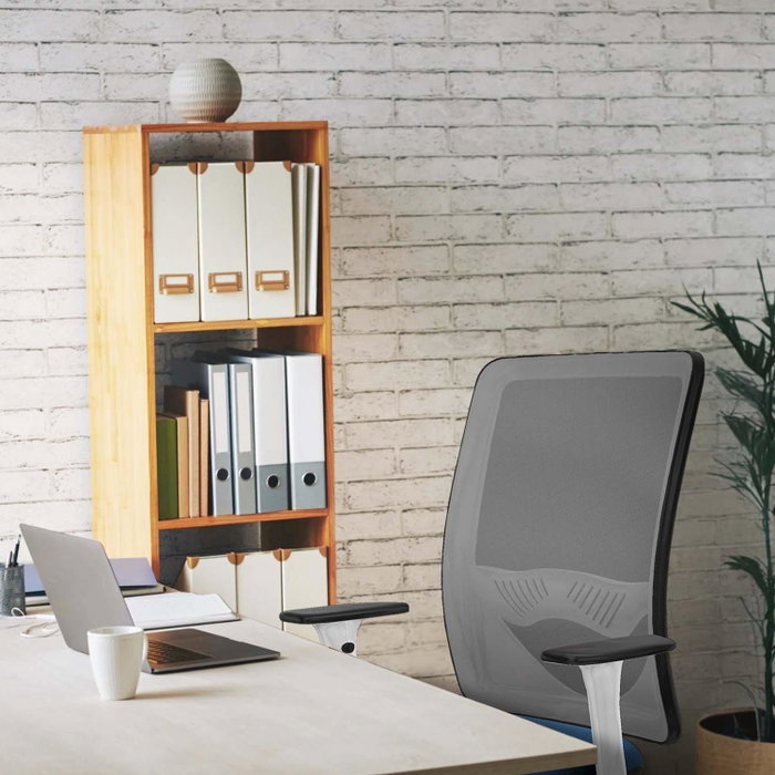 PIQUERAS Y CRESPO Silla de oficina Zulema Gris oscuro y Blanco PIQUERAS Y CRESPO Silla de oficina Zulema Gris oscuro y Blanco