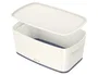 Leitz MyBox Wow Pequeña Caja de Almacenamiento con Tapa 5L Blanco/Gris - Contenedor Plástico