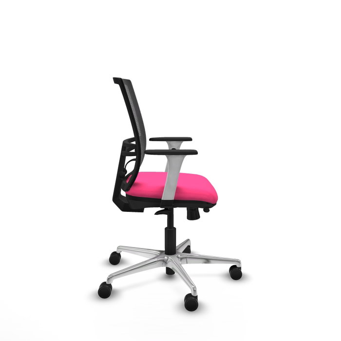 PIQUERAS Y CRESPO Silla de oficina Yunquera Rosa con mecanismo Sincro/Traslack