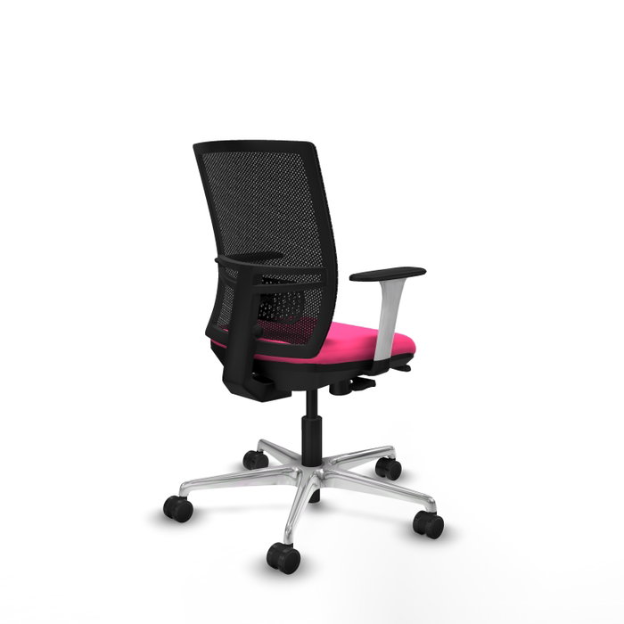 PIQUERAS Y CRESPO Silla de oficina Yunquera Rosa con mecanismo Sincro/Traslack
