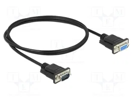 DeLOCK Cable de serie RS-232 D-Sub 9 macho a hembra 1 m, 86578