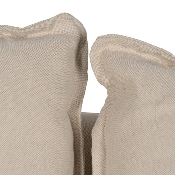 Sofá 2 Plazas Crema Tejido-Madera 160 X 95 X 85 cm