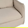 Sofá 2 Plazas Crema Tejido-Madera 160 X 95 X 85 cm