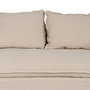 Sofá 2 Plazas Crema Tejido-Madera 160 X 95 X 85 cm