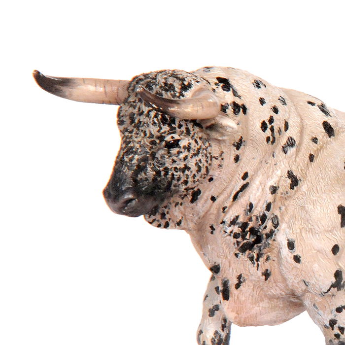 Deqube Toro Bravo Ensabanado Trotando Réplica Animal Pintada a Mano Colección 20 Figuras