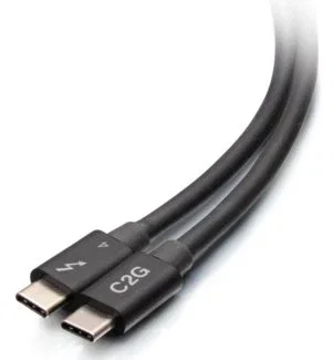 C2G C2G28886 Cable Thunderbolt 4 USB-C 0.76m / 40 Gbit/s Negro para Datos, Video 8K y Carga 100W