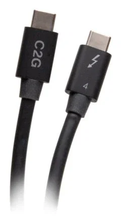 C2G C2G28886 Cable Thunderbolt 4 USB-C 0.76m / 40 Gbit/s Negro para Datos, Video 8K y Carga 100W