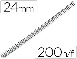 Q-connect Espiral Metálico 64 5:1 24mm 1,2mm Negro Caja 100 Unidades