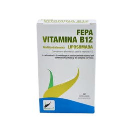FEPADIET Vitamina B12 Liposomada 40 Cápsulas - Contribuye al Sistema Inmunitario y Energético