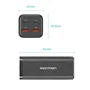 Vention FBSBG-EU Cargador de Pared 100W con 4 Puertos, 2 USB Tipo-C y 2 USB-A, Quick Charge 3.0 y Power Delivery 3.0, Negro, Cable 1.5m