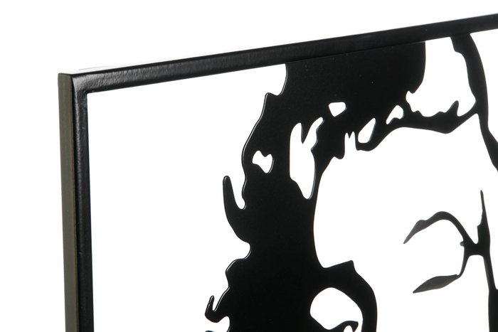 DKD Home Decor Decoración de Pared Metal Diva Negro 40x1,3x60 cm
