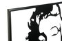 DKD Home Decor Decoración de Pared Metal Diva Negro 40x1,3x60 cm