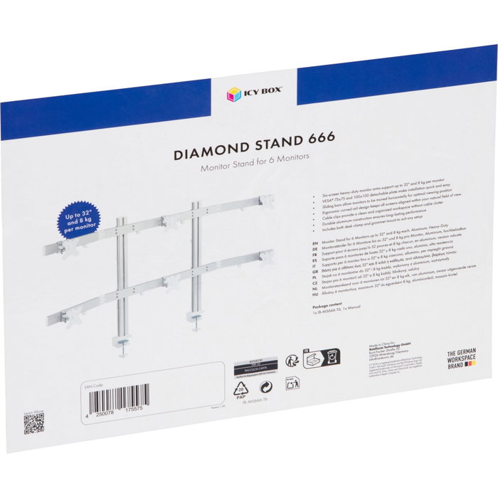 Icy Diamond Stand 666 Soporte para 6 Monitores