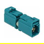 DeLOCK Adapter FAKRA Z Buchse > FAKRA Z Buchse, Conector FAKRA Z Hemba a Hemba, Contactos Níquel/Dorado, Color Azul, Referencia 89856