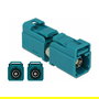 DeLOCK Adapter FAKRA Z Buchse > FAKRA Z Buchse, Conector FAKRA Z Hemba a Hemba, Contactos Níquel/Dorado, Color Azul, Referencia 89856