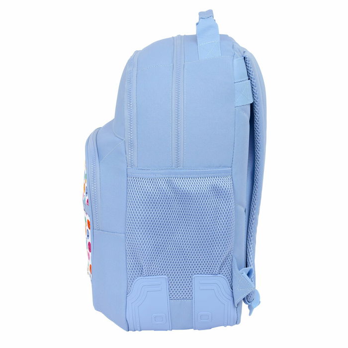 Mochila Escolar Smiley Joyful Azul Multicolor 32 x 42 x 15 cm