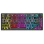 Savio PHENIX Klawiatura mechaniczna bezprzewodowa, Gateron Yellow Pro, Pudding, układ polski