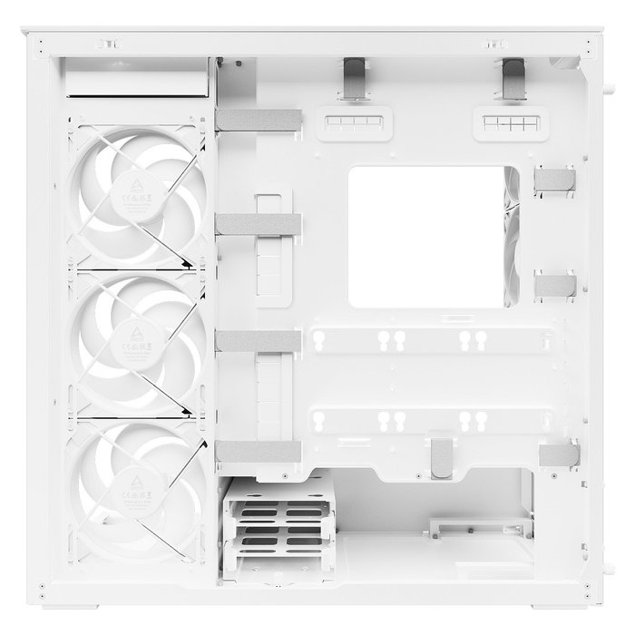 ARCTIC Xtender Caja Gaming PC Blanco Vidrio Templado Midi Tower EATX Compatible con GPU Vertical 64L Ventiladores RGB USB 3.2