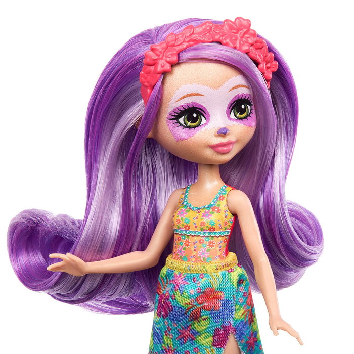 Enchantimals Muñeca Sunshine Island Perezoso Morado HRX82