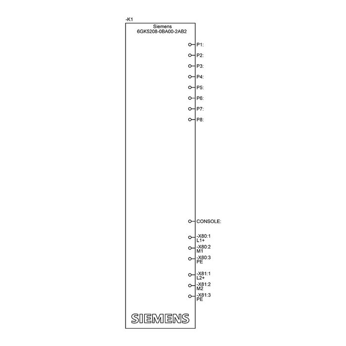 Siemens SCALANCE XB208 6GK5208-0BA00-2AB2 Switch Gestionado con 8 Puertos 10/100