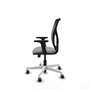PIQUERAS Y CRESPO Silla de oficina Motilla Gris con respaldo de malla Negro