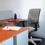 PIQUERAS Y CRESPO Silla de oficina Motilla Gris con respaldo de malla Negro