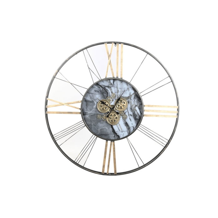DKD Home Decor Reloj de Pared Metálico Dorado 140x9x140 cm