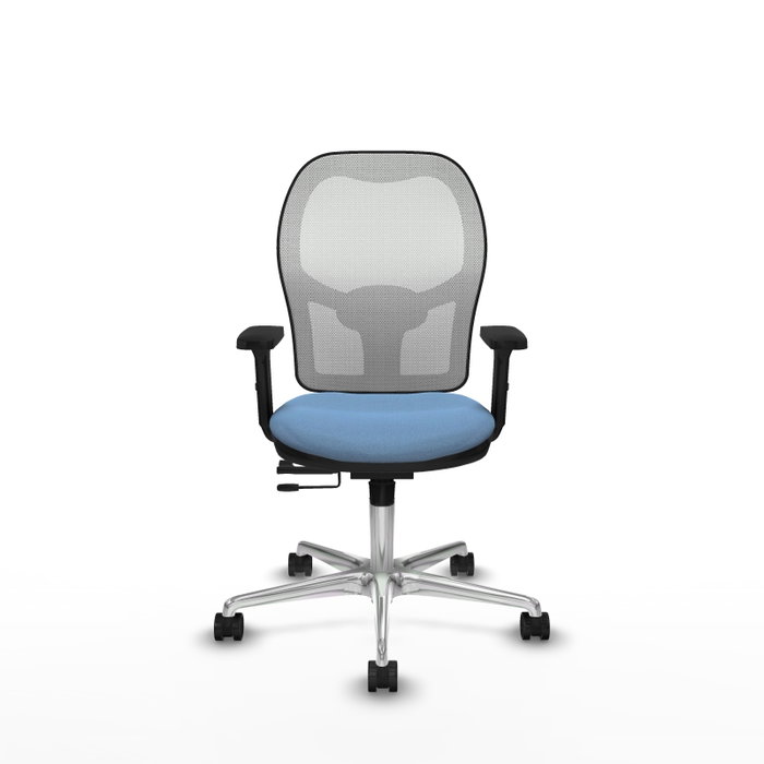 PIQUERAS Y CRESPO Silla de oficina Jorquera con mecanismo Sincro/Traslack, Azul cielo y Blanco PIQUERAS Y CRESPO Silla de oficina Jorquera con mecanismo Sincro/Traslack, Azul cielo y Blanco