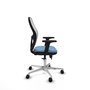 PIQUERAS Y CRESPO Silla de oficina Jorquera con mecanismo Sincro/Traslack, Azul cielo y Blanco