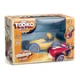 Tooko - Mi Primer Coche de Carreras Teledirigido con Estilo Vintage, Color Aleatorio Rojo o Amarillo, 13 cm, Juguete para Niños a Partir de 3 Años