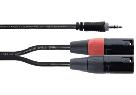 Cordial Cable Y Mini-Jack Estéreo / 2 Xlr Macho De 1 M