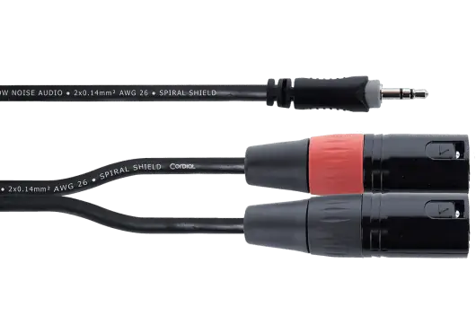 Cordial Cable Y Mini-Jack Estéreo / 2 Xlr Macho De 1 M