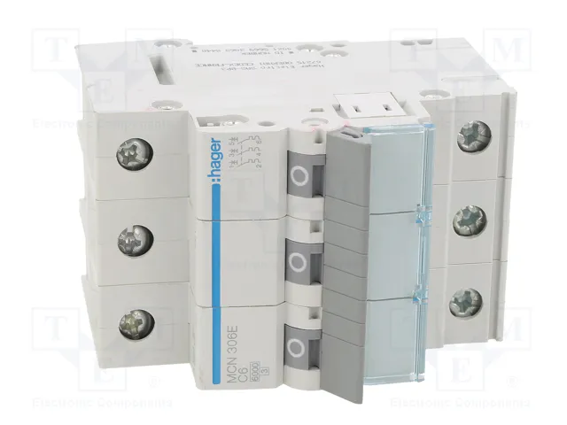 HAGER Interruptor magnetotérmico MCN 3 polos 6A 6kA