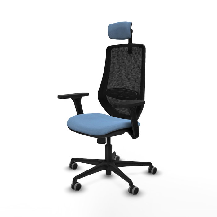 PIQUERAS Y CRESPO Silla de oficina Mardos con mecanismo Sincro, Azul cielo y Negro PIQUERAS Y CRESPO Silla de oficina Mardos con mecanismo Sincro, Azul cielo y Negro