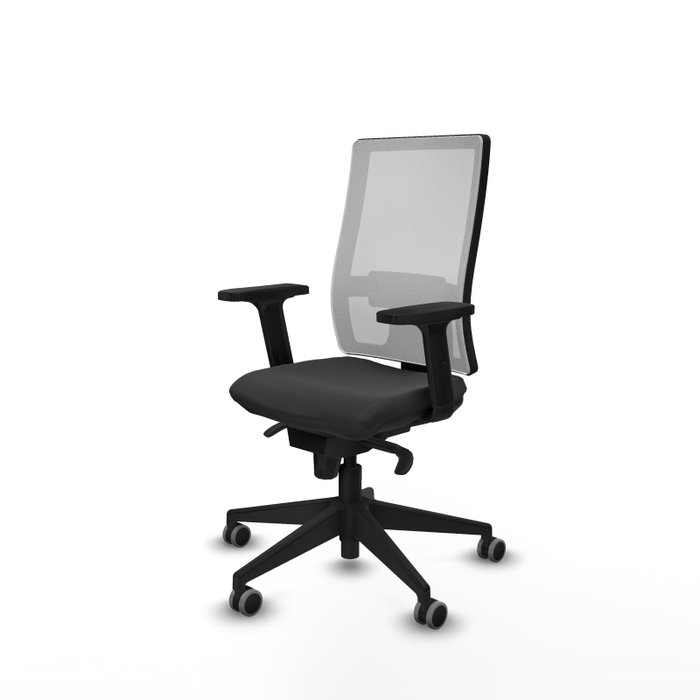 PIQUERAS Y CRESPO Silla de oficina Horna con mecanismo Sincro, Gris oscuro y Blanco